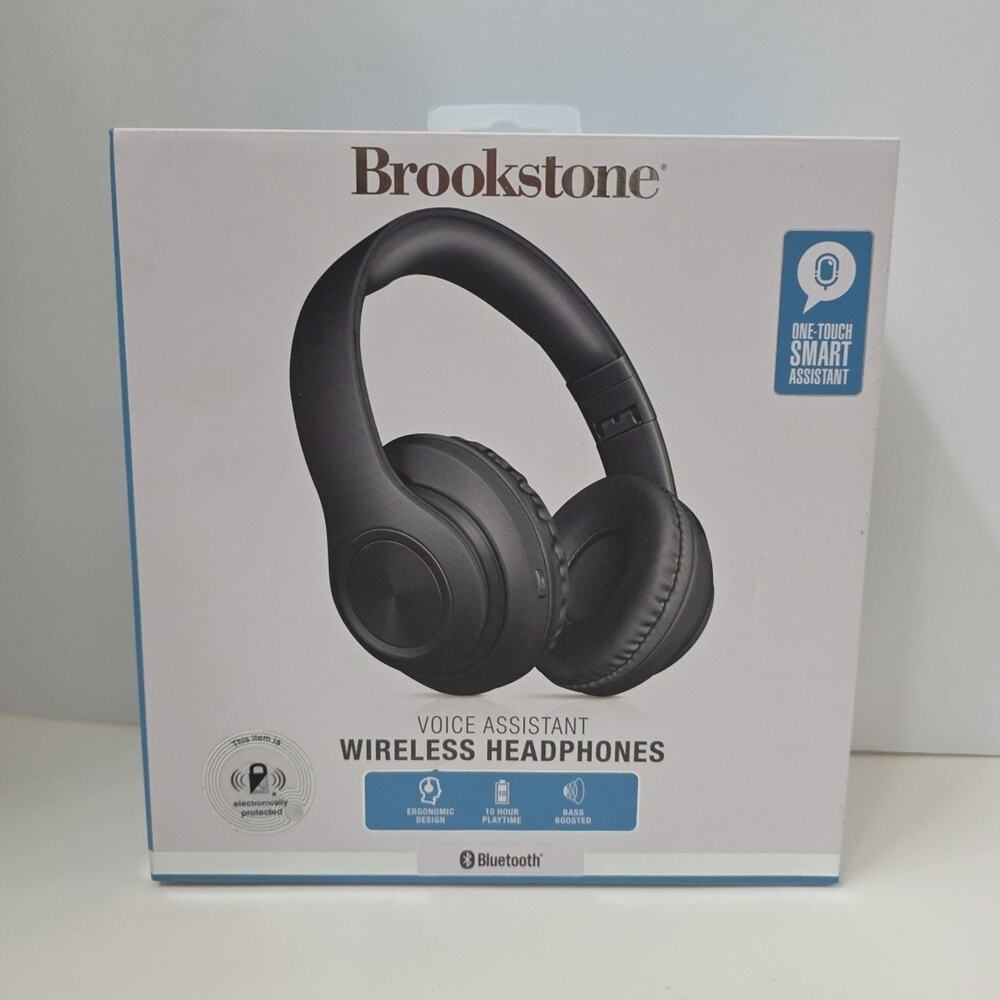 New Brookstone Wireless Headphones Voice Assistant Bluetooth 5.0 Open Box New